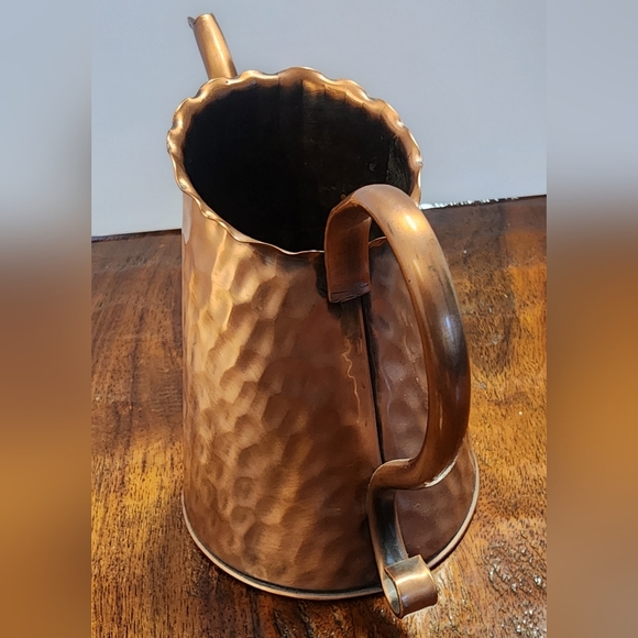 GREGORIAN SOLID COPPER SMALL WATERING CAN PITCHER JUG - Picture 3 of 5